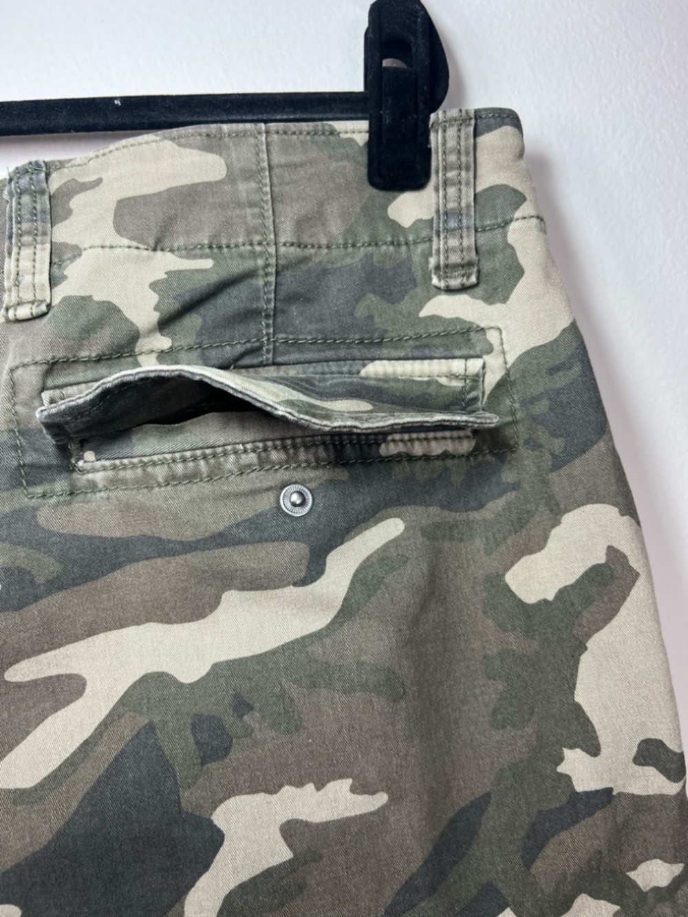 Old Navy Lived In Straight Flex Camo Cargo Shorts Green Utility Military 38x10" - Picture 9 of 12